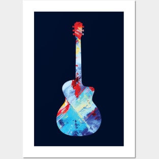 Acoustic Guitar Paint Texture Posters and Art